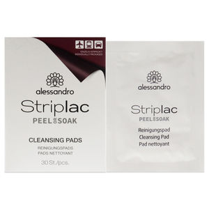 Striplac Peel or Soak Cleansing Pads by Alessandro for Women 30 Pc Pads